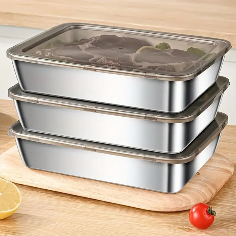 Stainless Steel Container - 3pcs