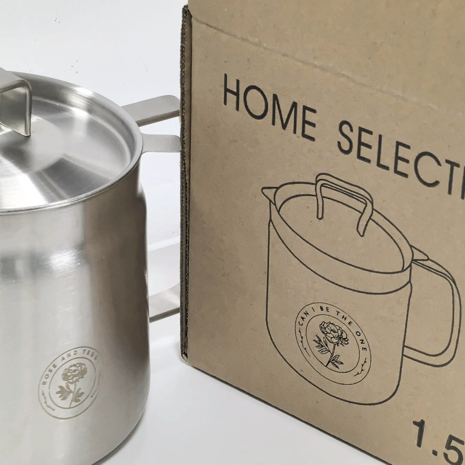 Rose and Stainless Steel Fryer with packing, lid and main fryer