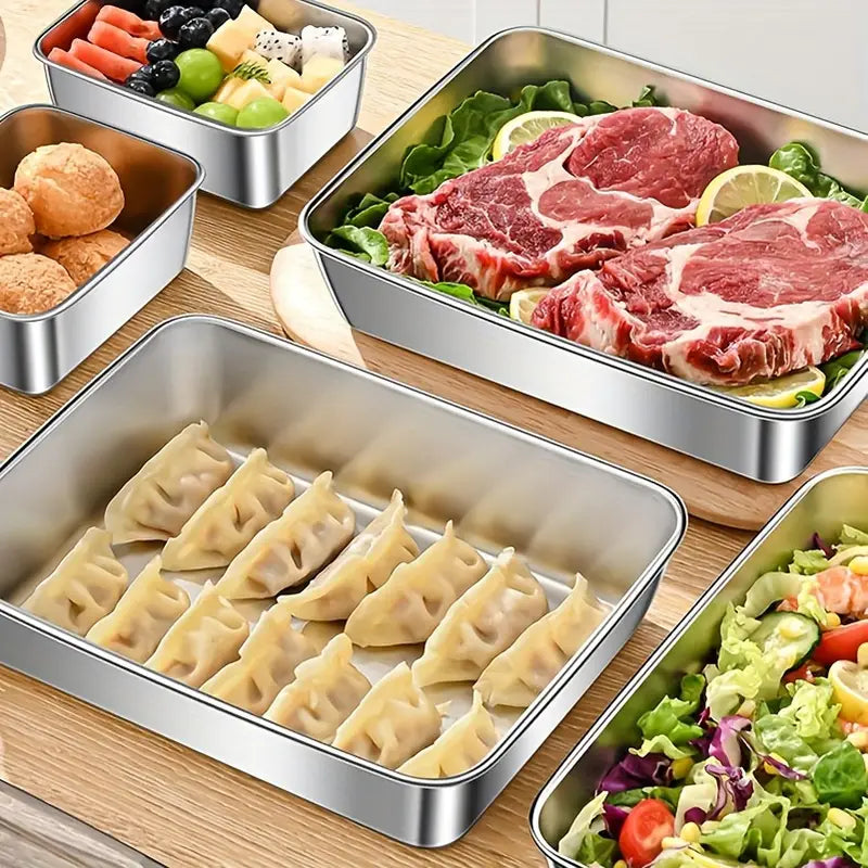 Stainless Steel Container - 3pcs
